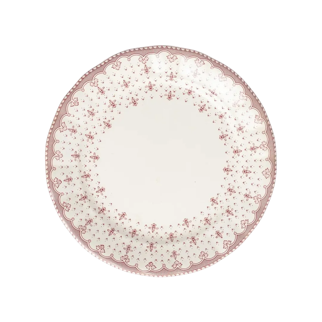 Flor de Lis Rosa Cake Plate