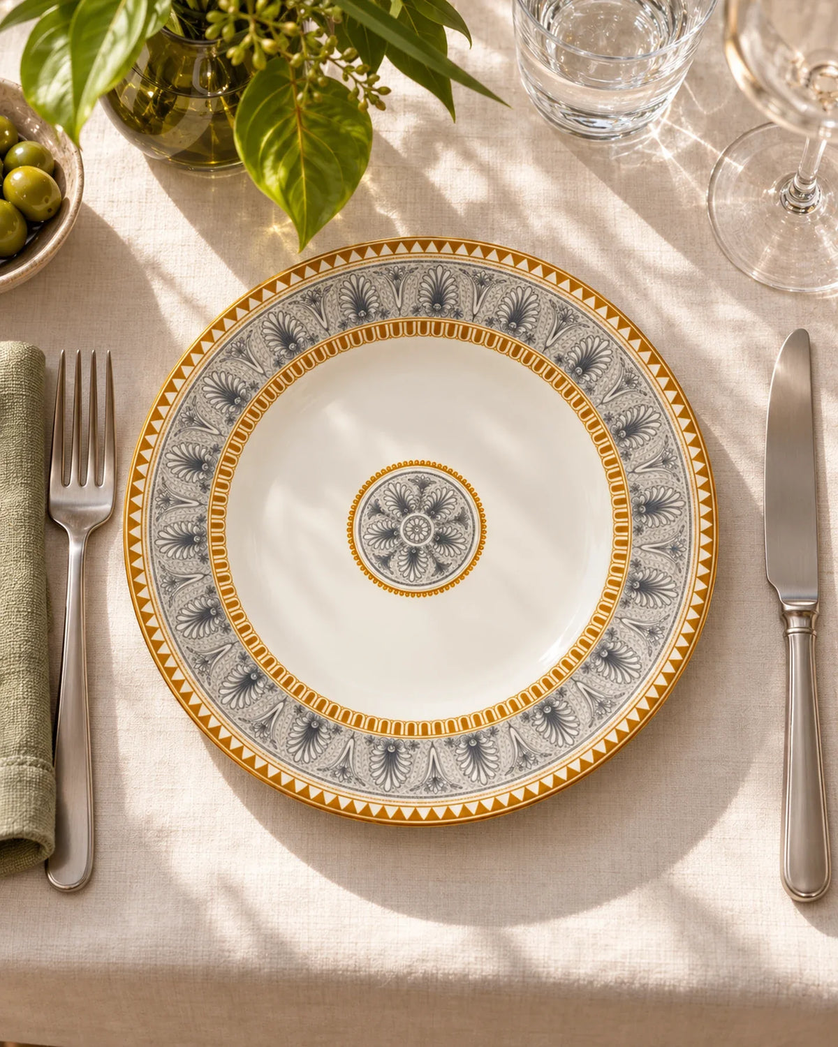 Áurea dessert plate · styled · provisional set-up