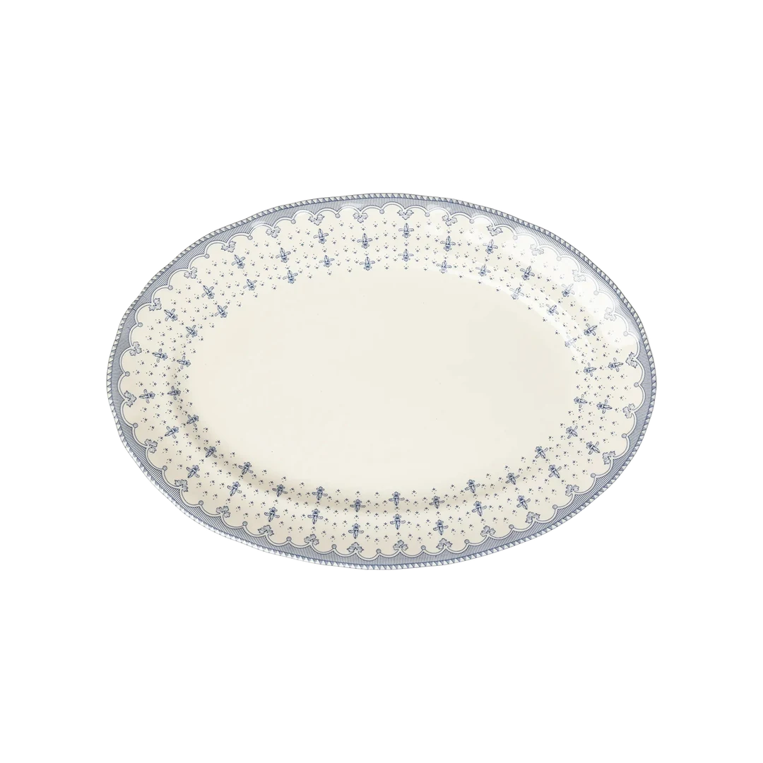 Flor de Lis Azul Small Platter