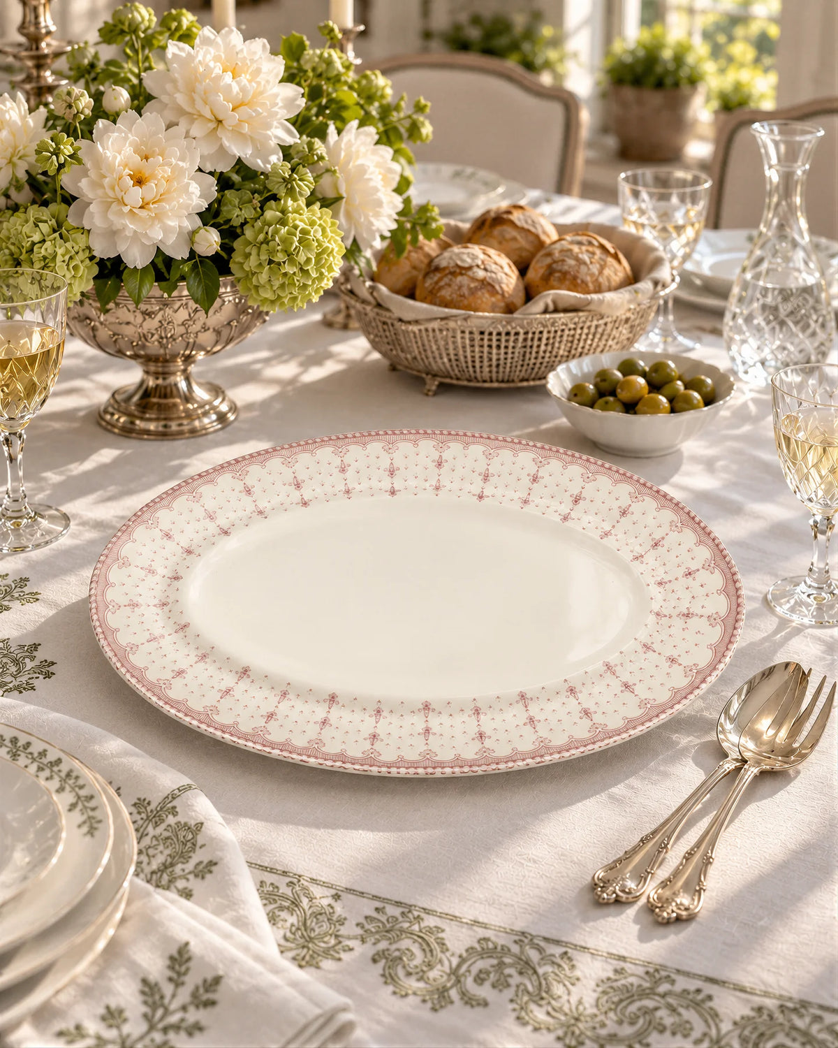 Flor de Lis Rosa Small Platter
