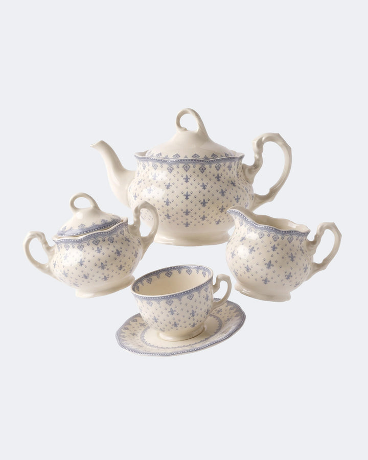 Juego Té Flor de Lis Azul
