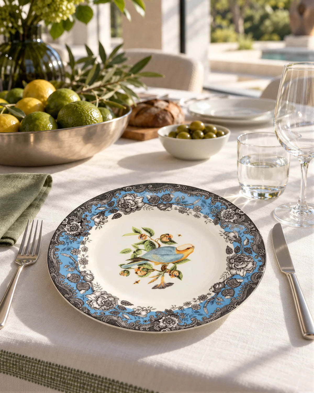 Blue Dinner Plate by Gastón y Daniela