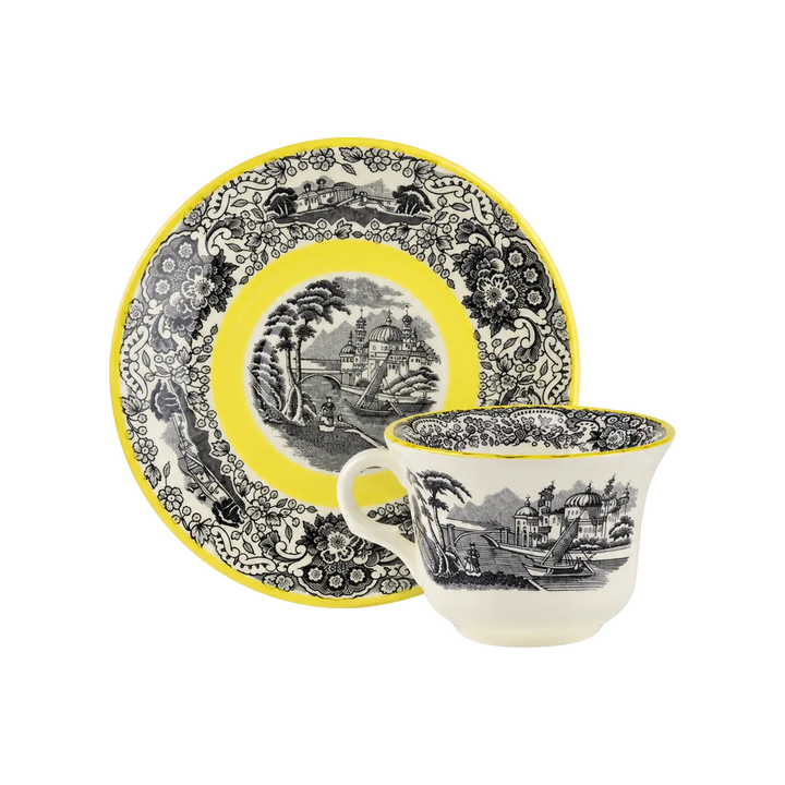 Taza Café Con Platillo N. Vistas Amarillo A. Stewart