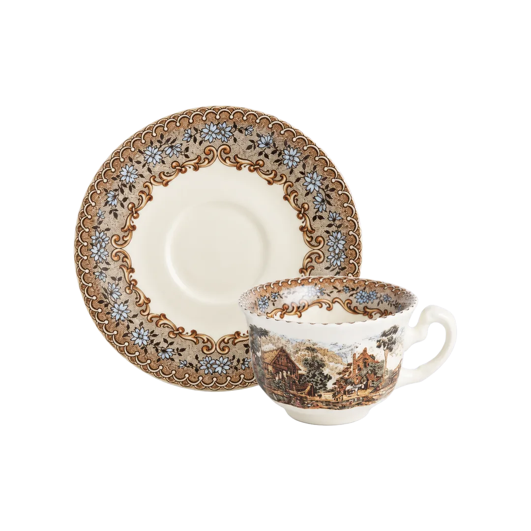 Taza Café Con Platillo Viejo Molino