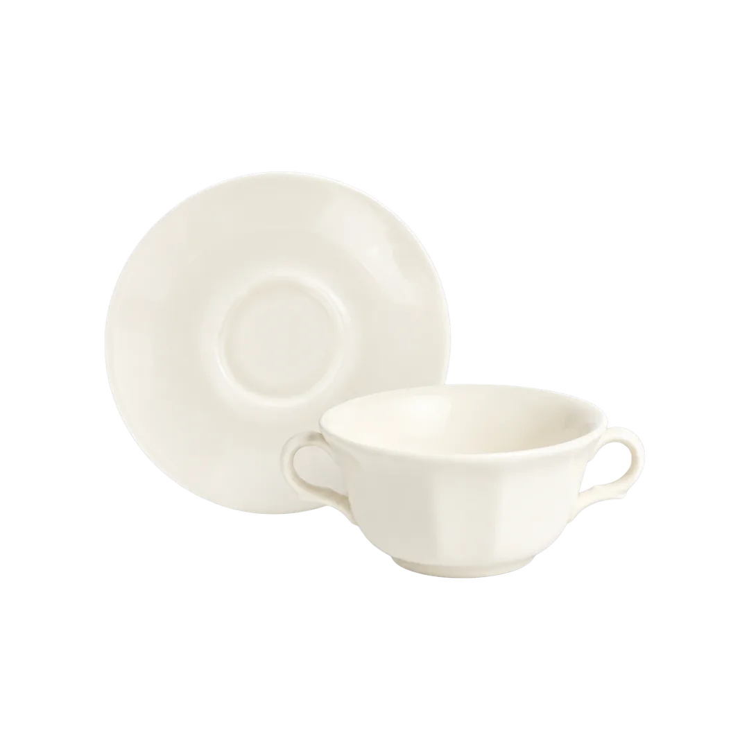 Taza Consomé Con Platillo Aurora Blanca