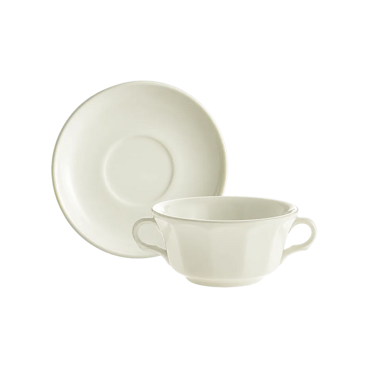 Ochavado Blanco Consommé Cup and Saucer