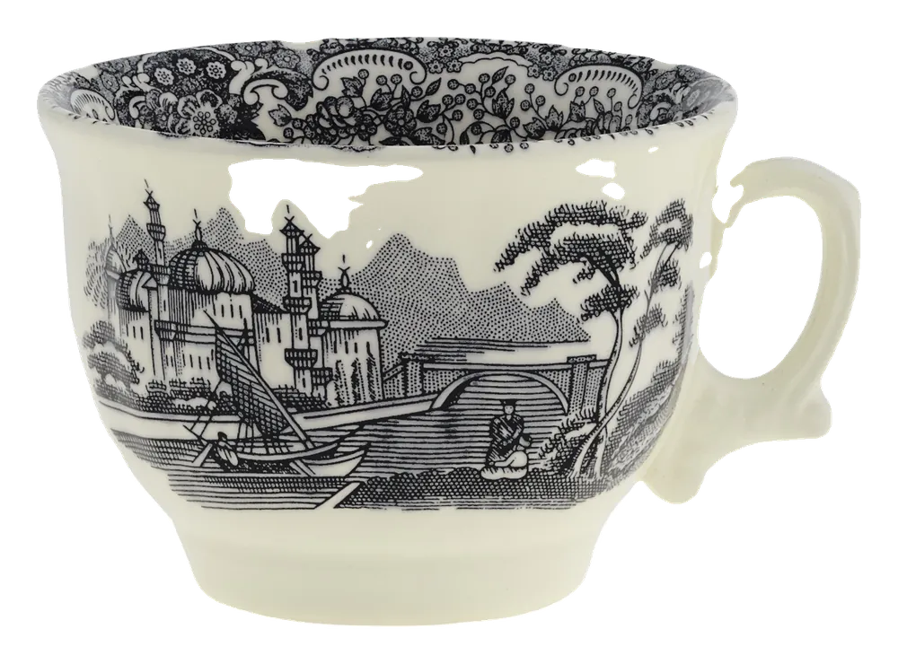 Negro Vistas Breakfast Cup and Saucer
