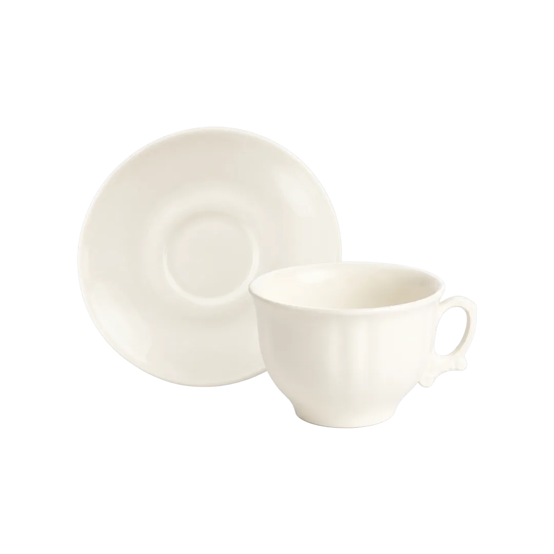 Aurora Blanca Breakfast Cup and Saucer