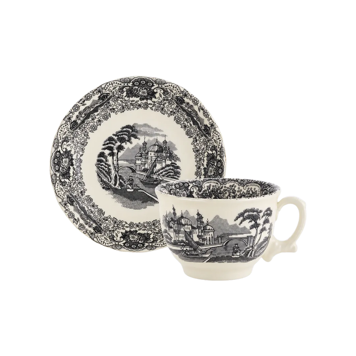 Negro Vistas Breakfast Cup and Saucer
