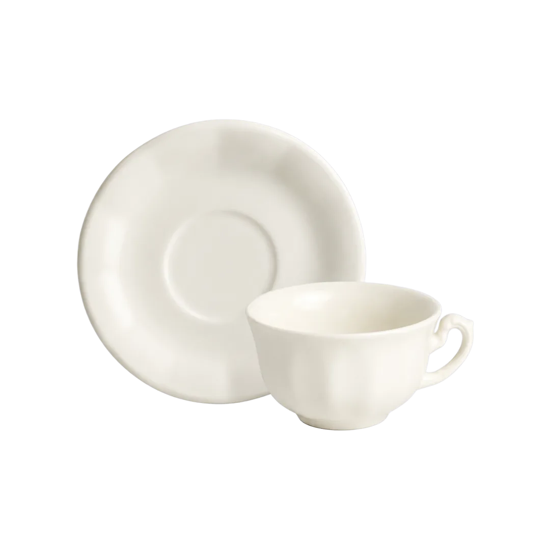 Taza Té Con Platillo Aurora Blanca