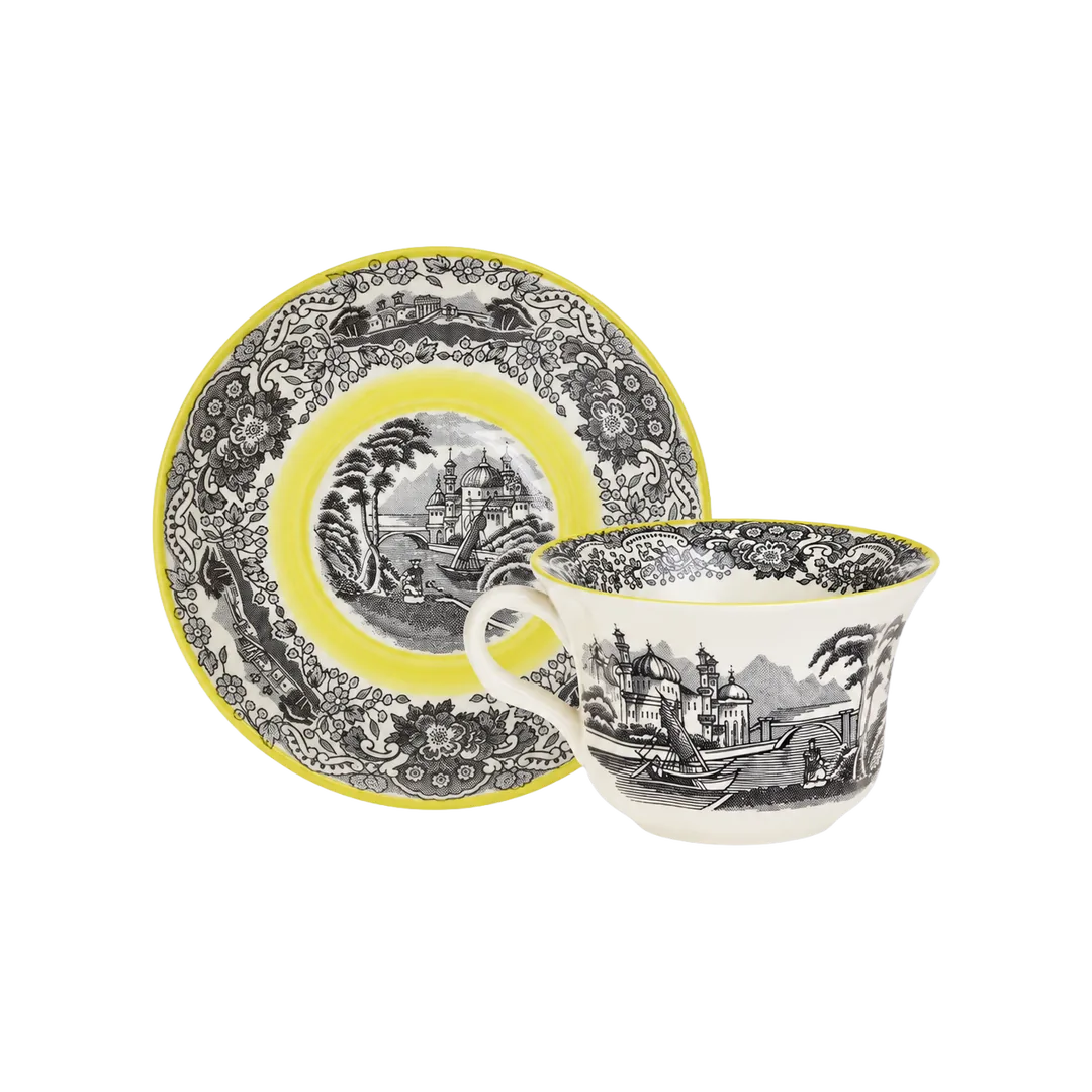 Taza Té Con Platillo N. Vistas Amarillo A. Stewart