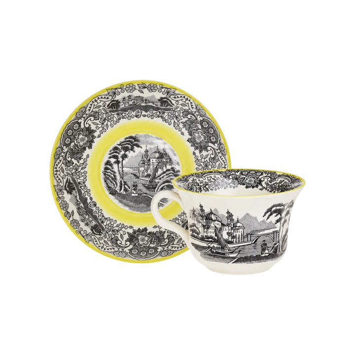 Taza Té Con Platillo N. Vistas Amarillo A. Stewart