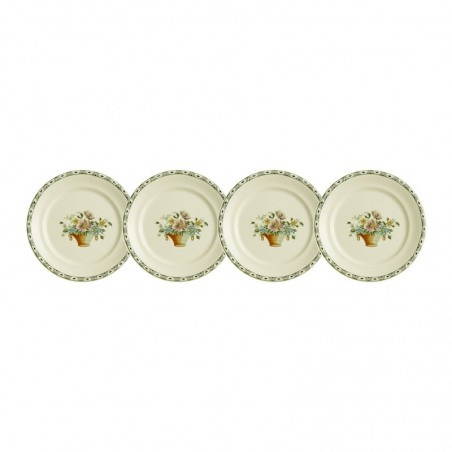 Set de 4 platos de pan colección Canasto Floral