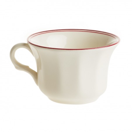 Set de 4 tazas de té con platillos colección Basic Line Red