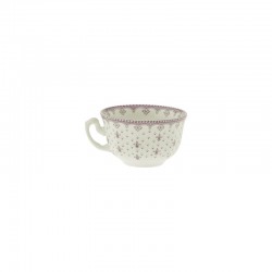 Set de 4 tazas de té con platillos colección Flor de Lis Rosa