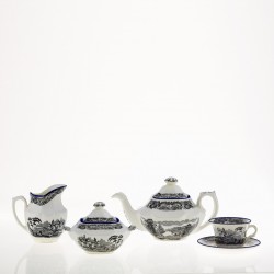 Juego de té de 27 piezas colección Negro Vistas Blue by Aaron Stewart