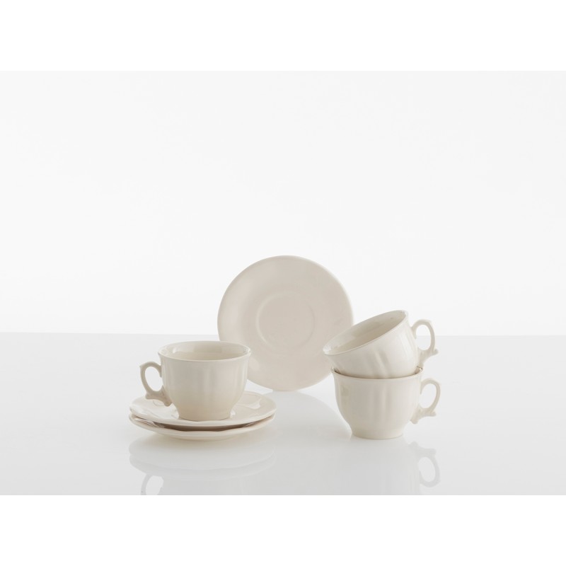 TAZA DESAYUNO CON PLATILLO AURORA BLANCA