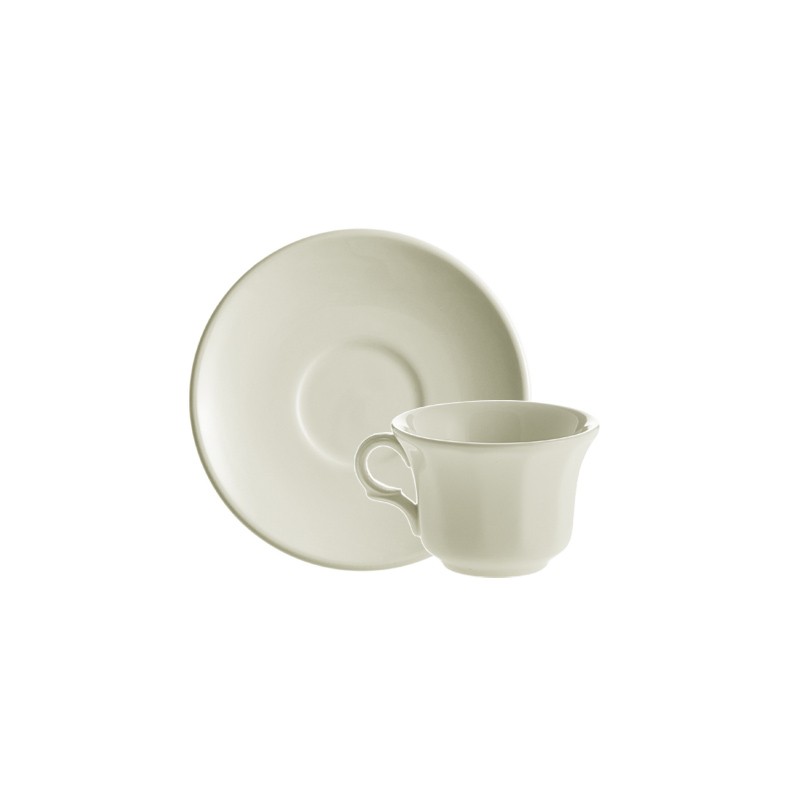 TAZA CAFE CON PLATILLO OCHAVADO BLANCO