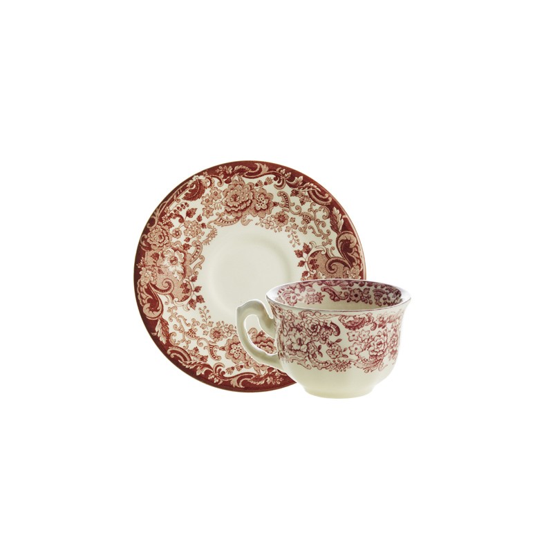 TAZA TE CON PLATILLO 202 ROSA