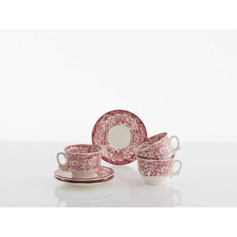 TAZA DESAYUNO CON PLATILLO 202 ROSA