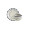 TAZA TE CON PLATILLO FLOR LIS AZUL