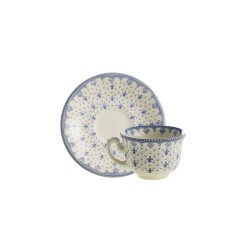 TAZA CAFE CON PLATILLO FLOR...
