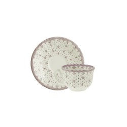 TAZA CAFE CON PLATILLO FLOR...