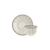 TAZA CAFE CON PLATILLO FLOR LIS ROSA