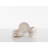 TAZA DESAYUNO CON PLATILLO FLOR LIS ROSA