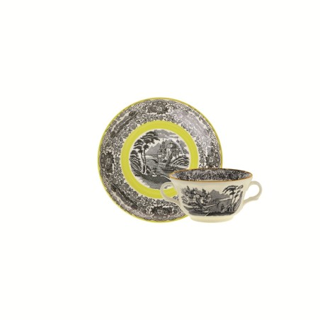 TAZA CONSOME CON PLATILLO N. VISTAS AMARILLO A.STEWART