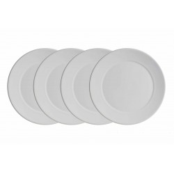 Set de 4 bajo-platos colección Imperio Blanca