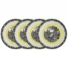 Set de 4 bajo-platos colección Negro Vistas Yellow by Aaron Stewart
