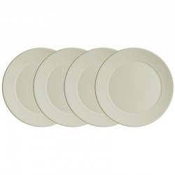 Set de 4 bajo-platos colección Aurora Blanca
