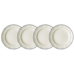 Set de 4 platos de postre colección Basic Line Blue