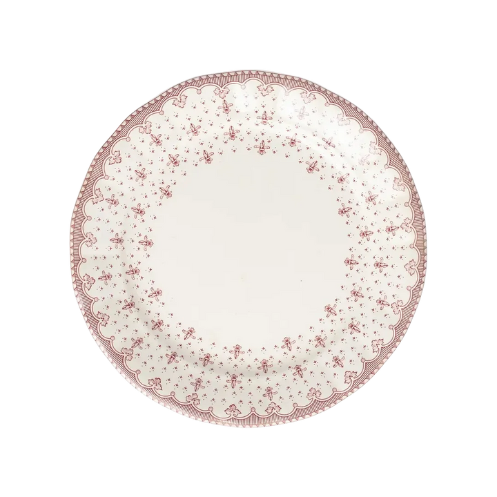 Plato Pastas Flor de Lis Rosa