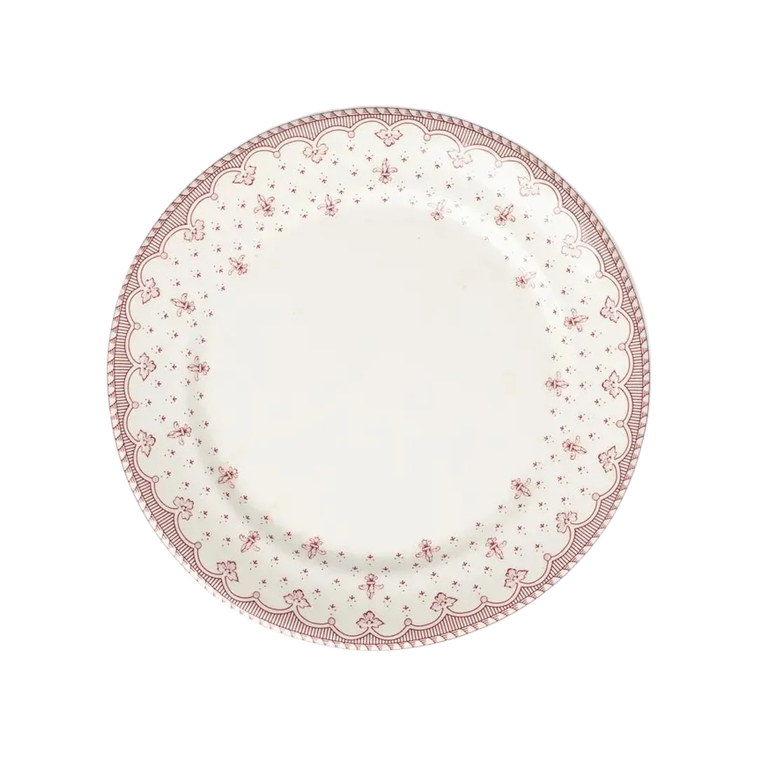 Plato Pan Flor de Lis Rosa