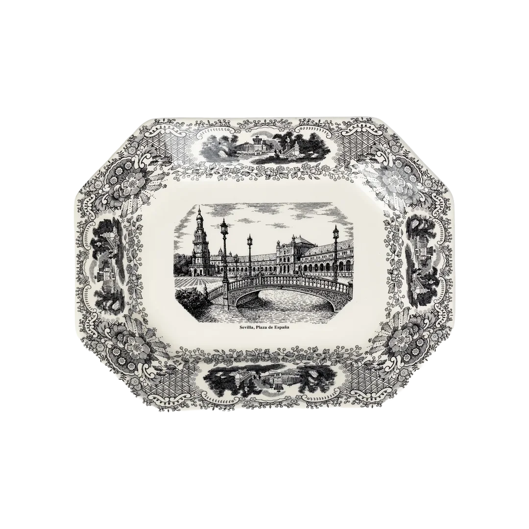 Vistas Plaza de España Tray, Black