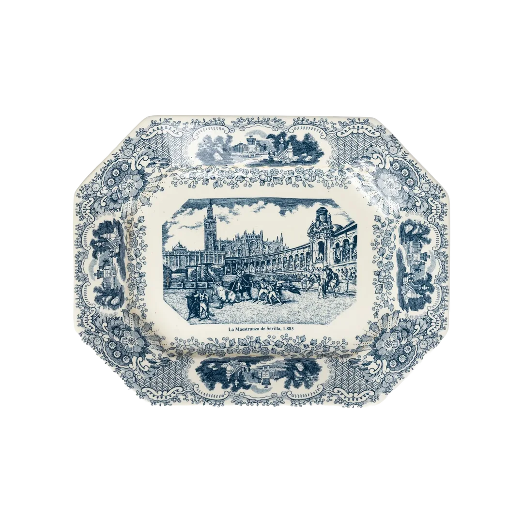 Vistas Maestranza Tray, Blue