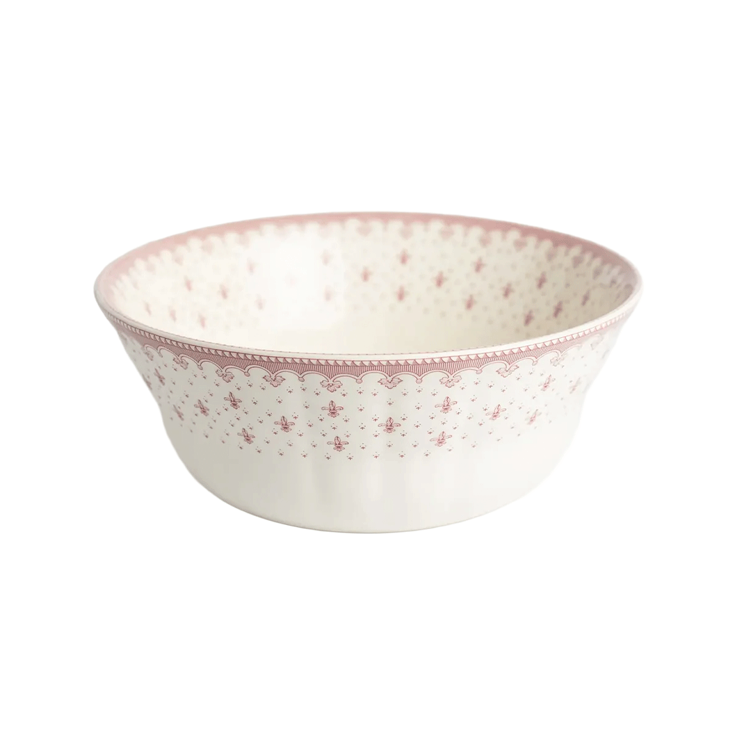Flor de Lis Rosa Large Bowl