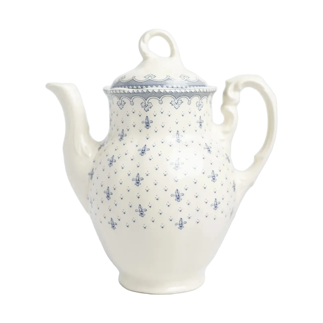 Flor de Lis Azul Coffee Pot