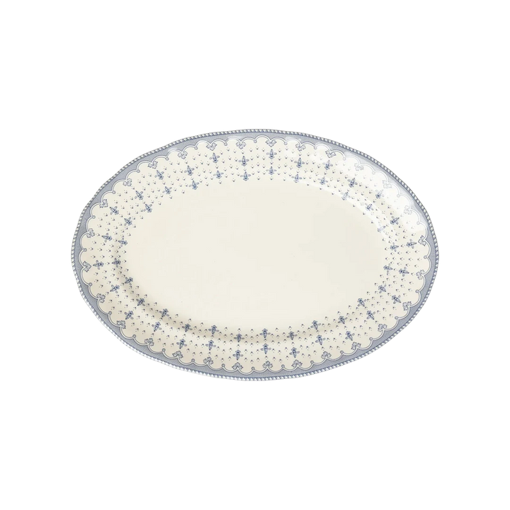 Flor de Lis Azul Medium Platter