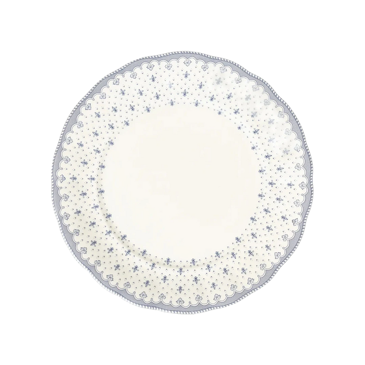 Flor de Lis Azul Round Platter