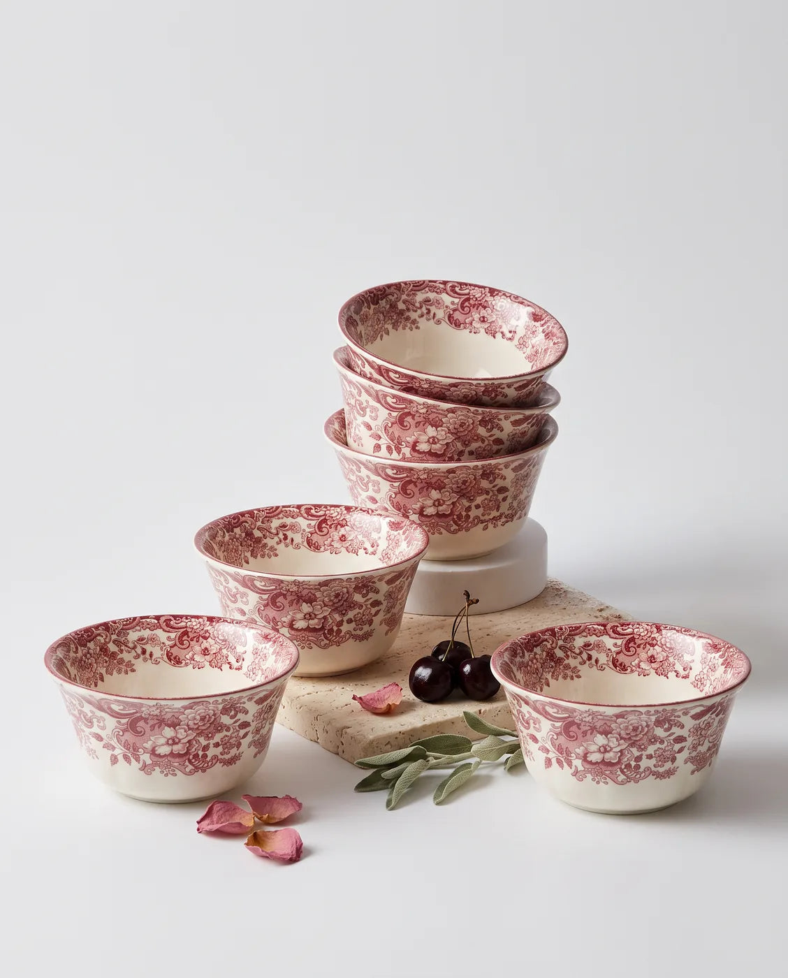 202 Rosa Set of 6 Bowls — La Cartuja de Sevilla