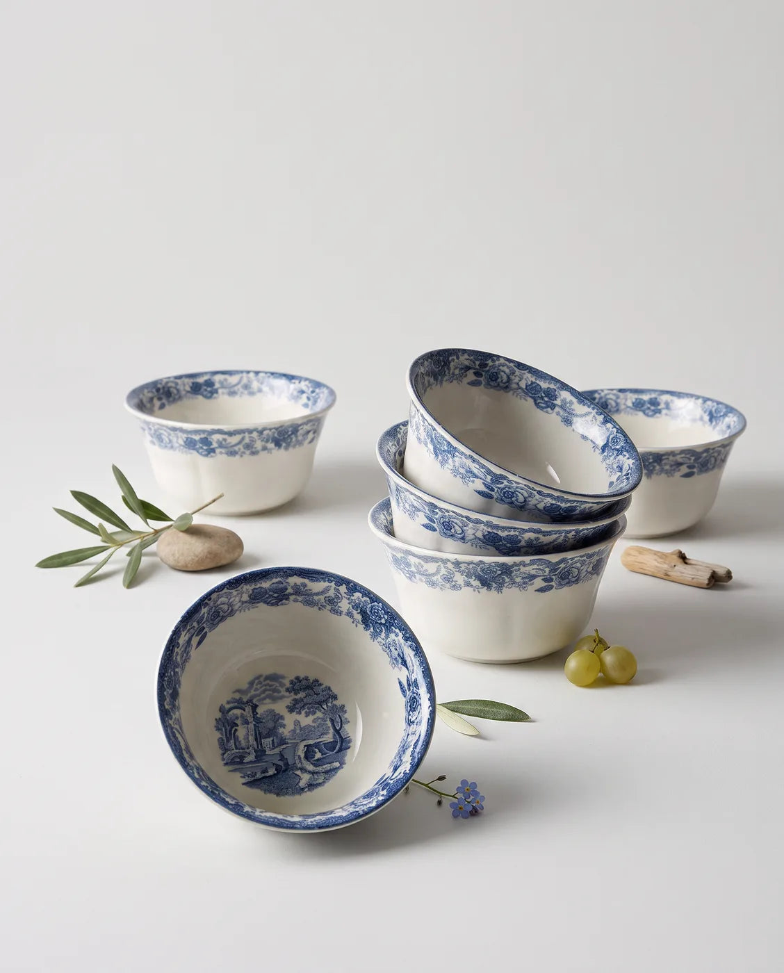 Ceilán Set of 6 Bowls — La Cartuja de Sevilla