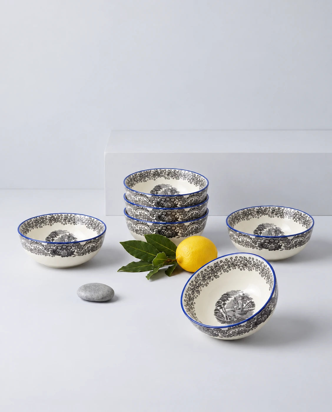 N. Vistas Azul A. Stewart Set of 6 Mini Bowls