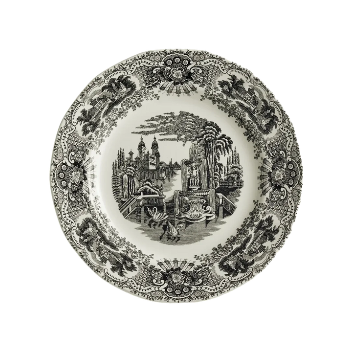 Plato Llano 28 Cm. Negro Vistas