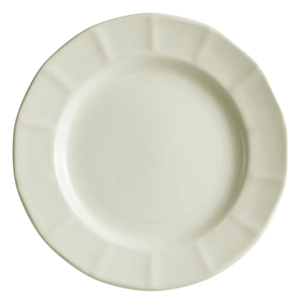 Plato Llano Ochavado Blanco