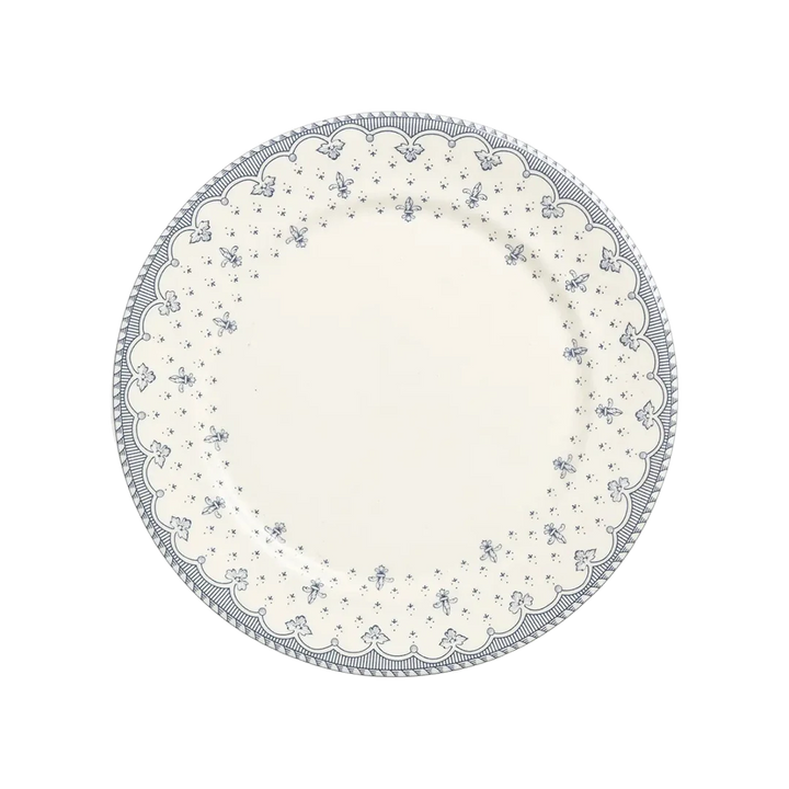 Plato Pan Flor de Lis Azul