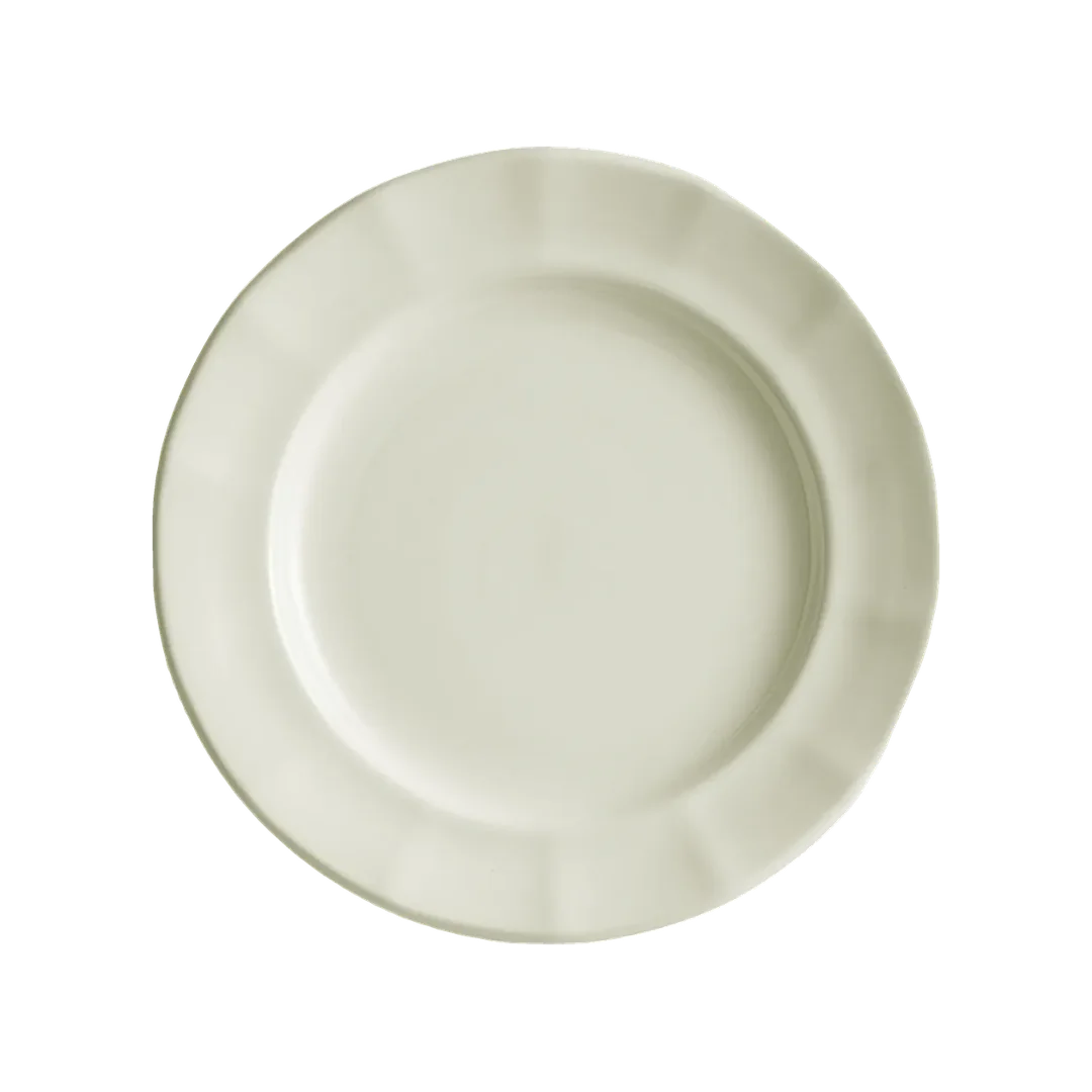 Plato Postre Ochavado Blanco