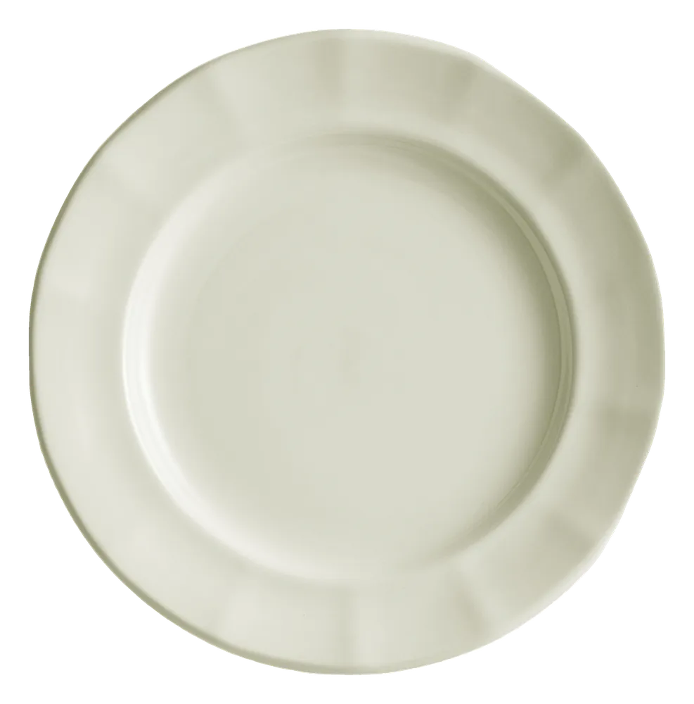 Plato Postre Ochavado Blanco